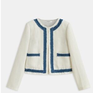 Commense White and Blue Women's Jacket